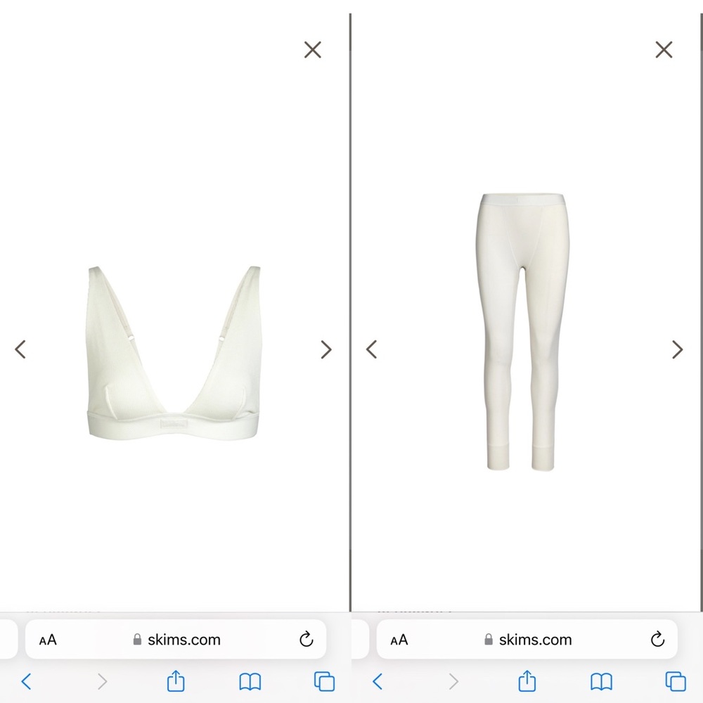 SKIMS COTTON RIB SET LARGE BONE